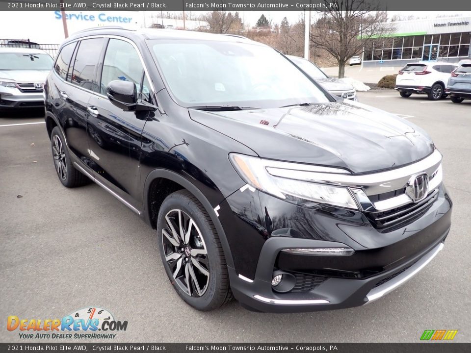 2021 Honda Pilot Elite AWD Crystal Black Pearl / Black Photo #5