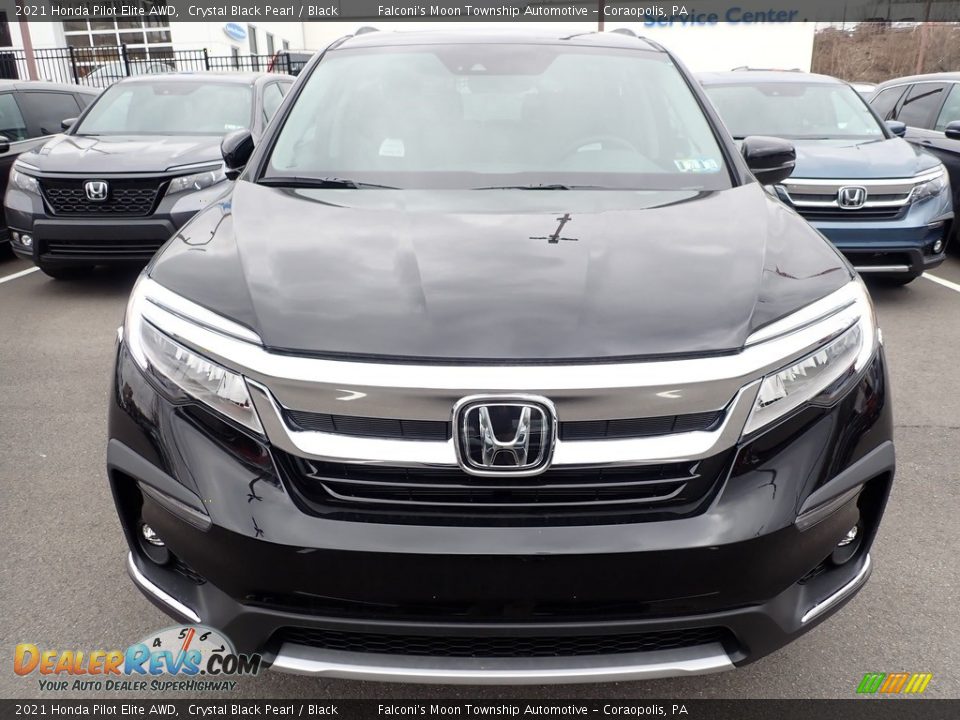 2021 Honda Pilot Elite AWD Crystal Black Pearl / Black Photo #6