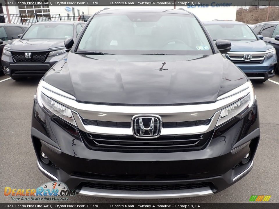 2021 Honda Pilot Elite AWD Crystal Black Pearl / Black Photo #6