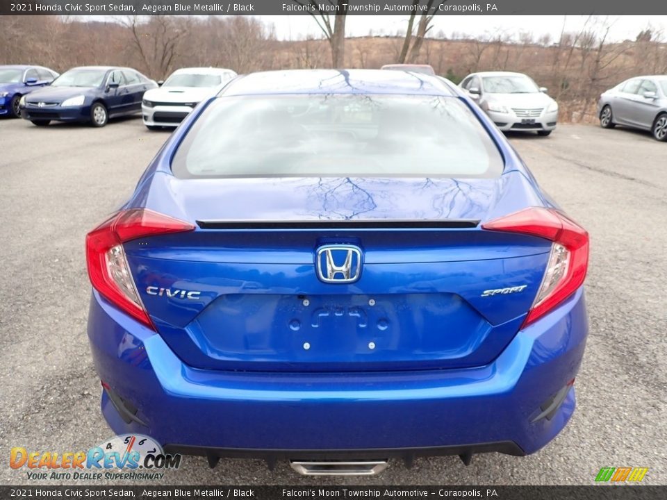 2021 Honda Civic Sport Sedan Aegean Blue Metallic / Black Photo #3