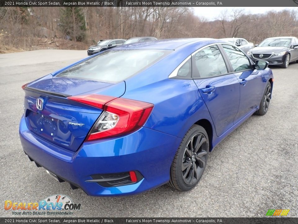 2021 Honda Civic Sport Sedan Aegean Blue Metallic / Black Photo #4