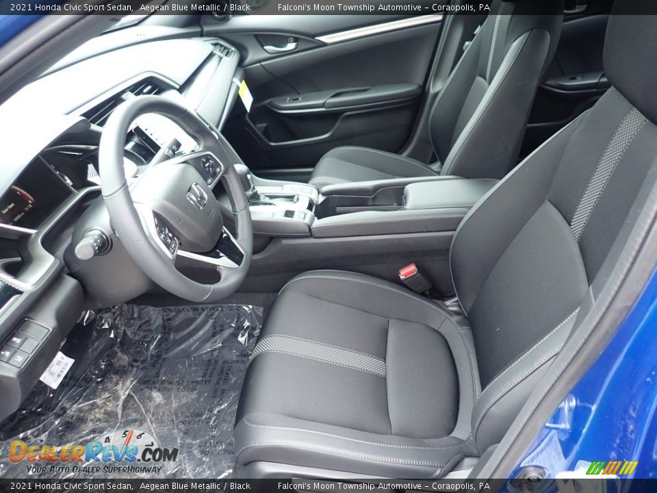 2021 Honda Civic Sport Sedan Aegean Blue Metallic / Black Photo #8