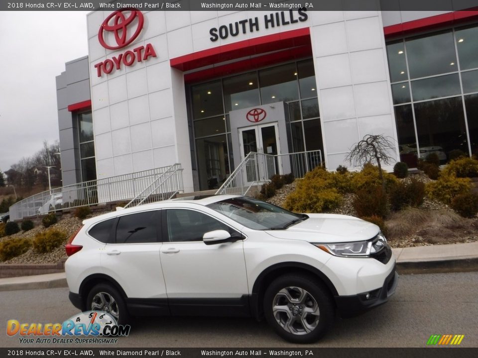 2018 Honda CR-V EX-L AWD White Diamond Pearl / Black Photo #2