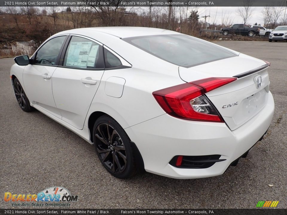 2021 Honda Civic Sport Sedan Platinum White Pearl / Black Photo #2