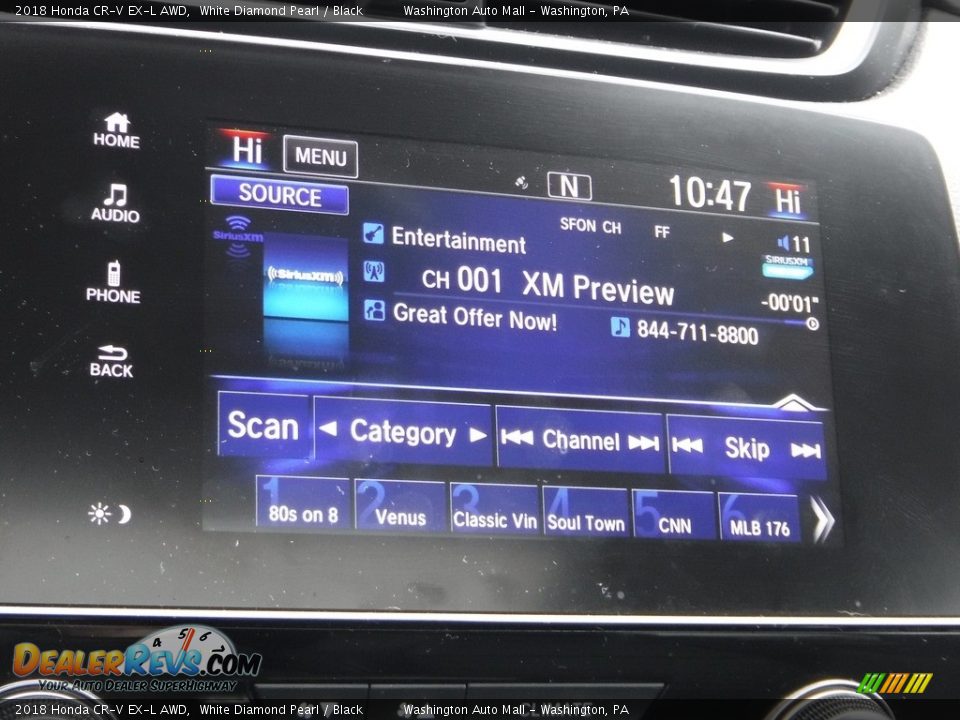 2018 Honda CR-V EX-L AWD White Diamond Pearl / Black Photo #4