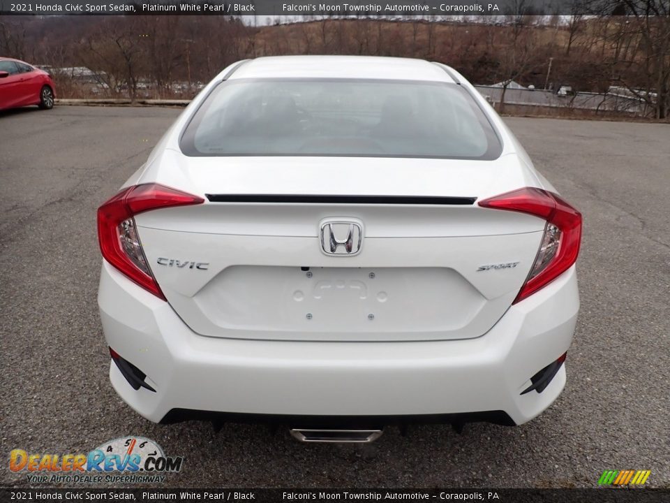2021 Honda Civic Sport Sedan Platinum White Pearl / Black Photo #3