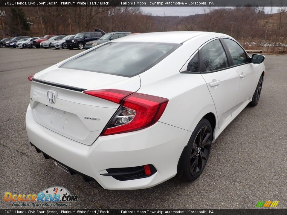 2021 Honda Civic Sport Sedan Platinum White Pearl / Black Photo #4