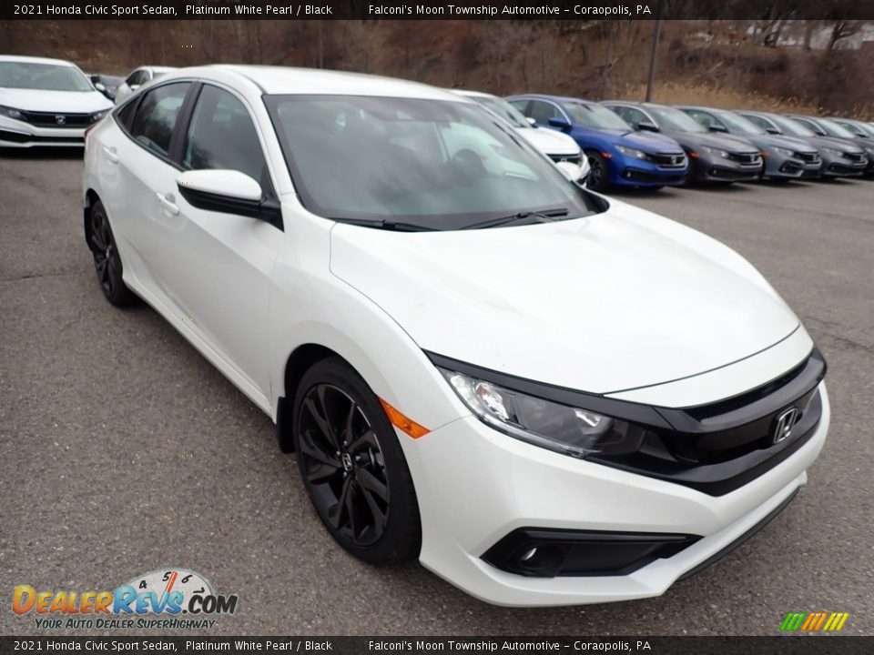 2021 Honda Civic Sport Sedan Platinum White Pearl / Black Photo #5