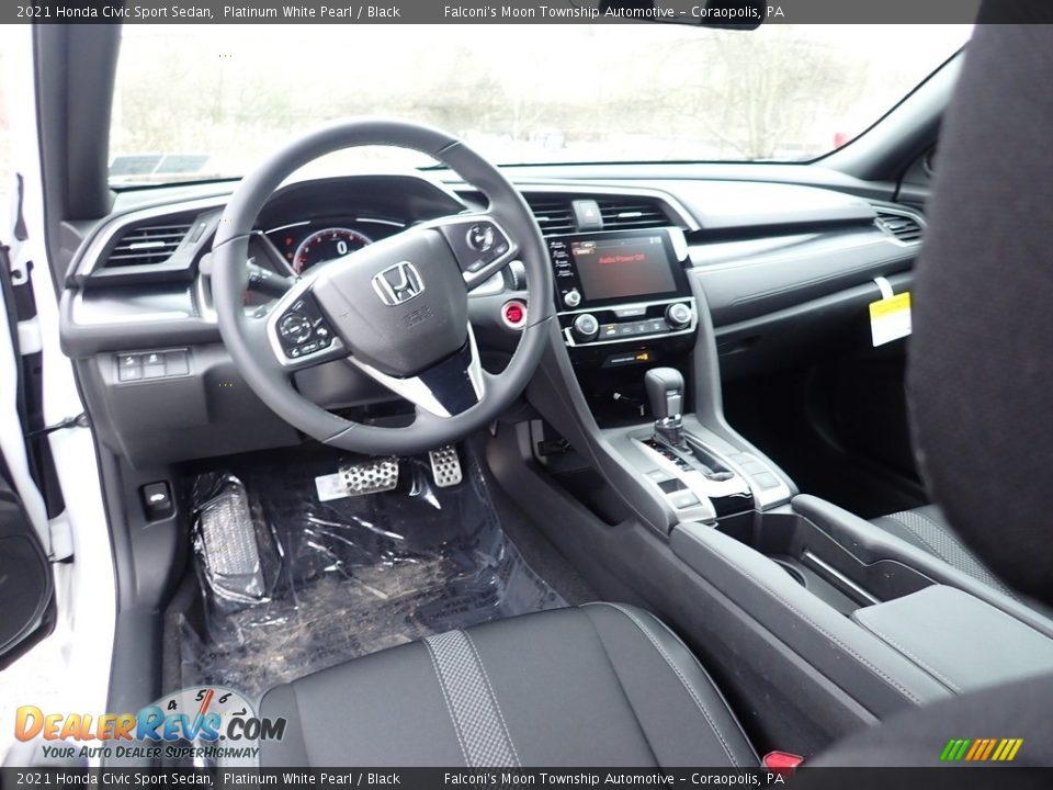 2021 Honda Civic Sport Sedan Platinum White Pearl / Black Photo #10