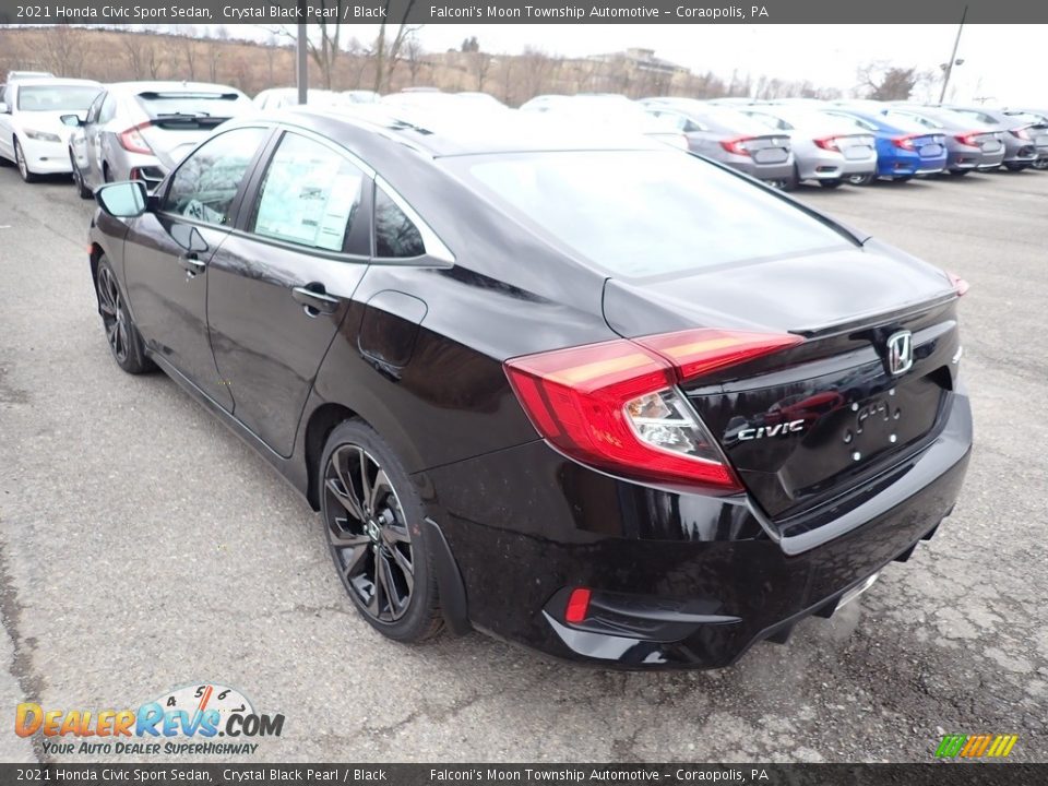 2021 Honda Civic Sport Sedan Crystal Black Pearl / Black Photo #2