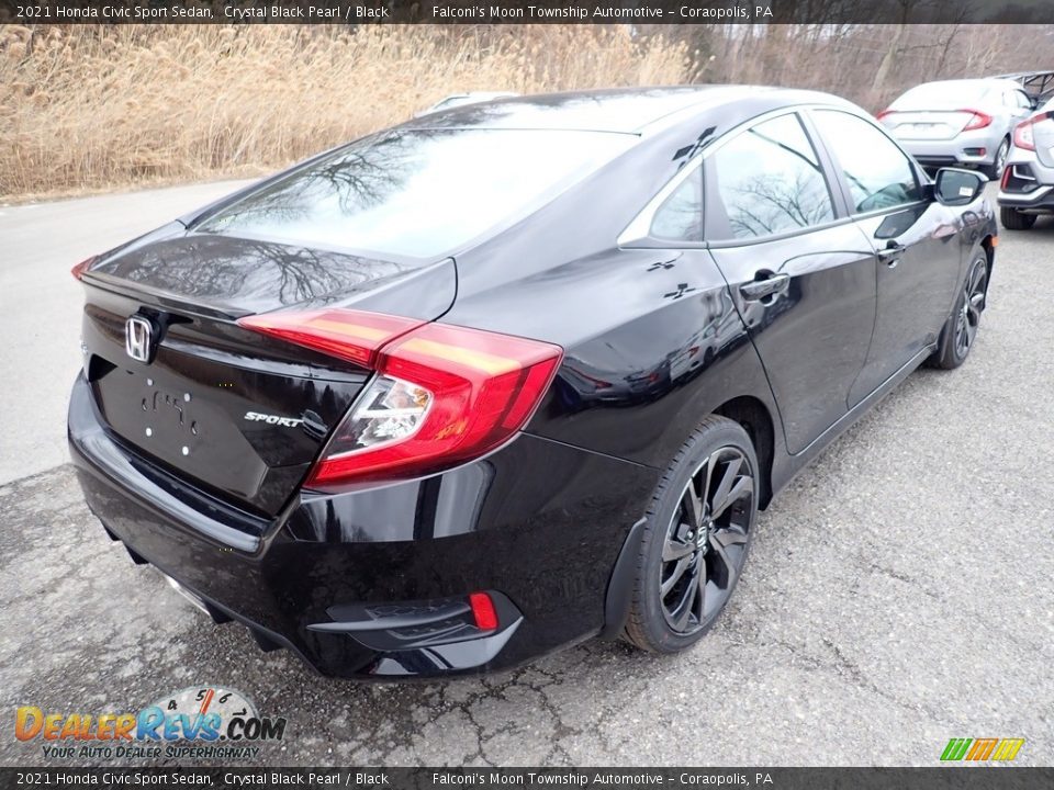 2021 Honda Civic Sport Sedan Crystal Black Pearl / Black Photo #4