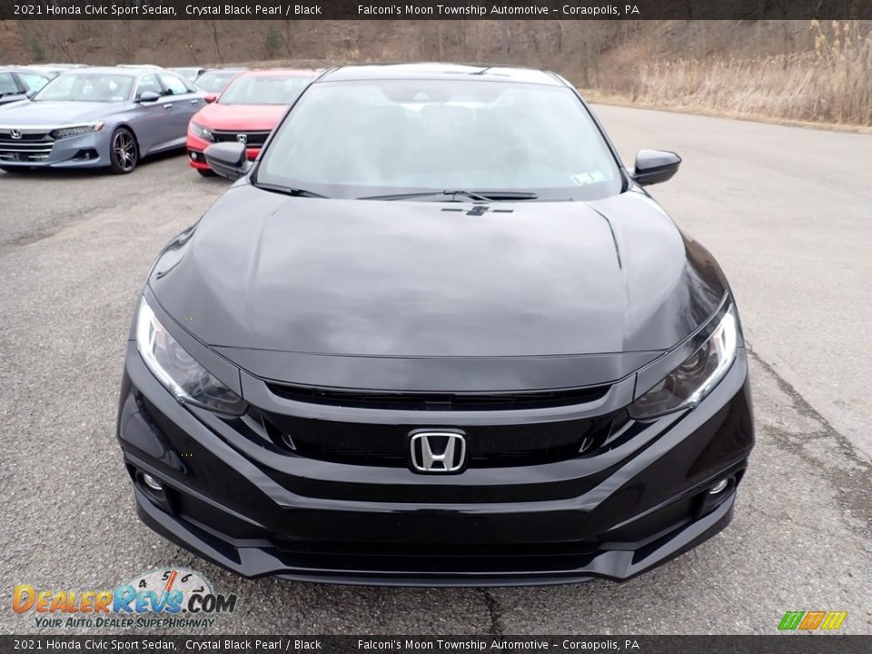 2021 Honda Civic Sport Sedan Crystal Black Pearl / Black Photo #6