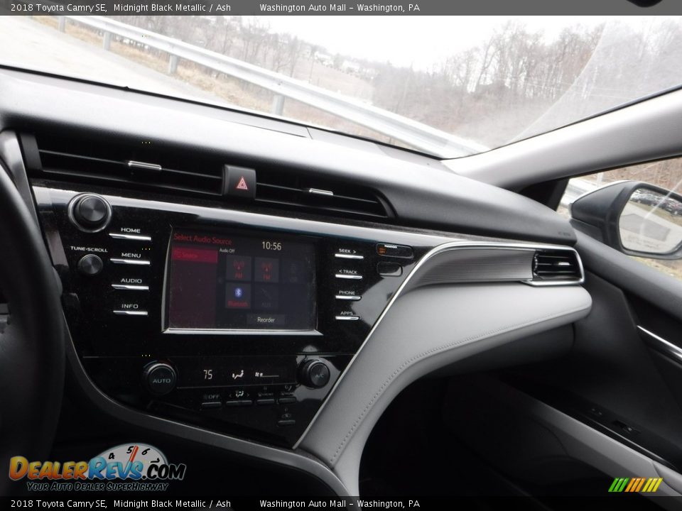 2018 Toyota Camry SE Midnight Black Metallic / Ash Photo #3