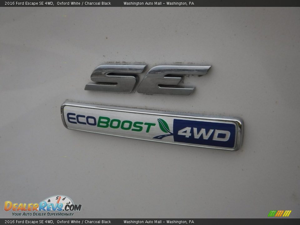 2016 Ford Escape SE 4WD Oxford White / Charcoal Black Photo #13