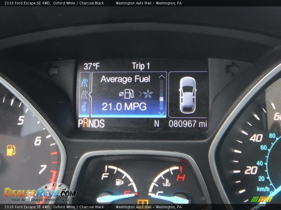 2016 Ford Escape SE 4WD Oxford White / Charcoal Black Photo #28