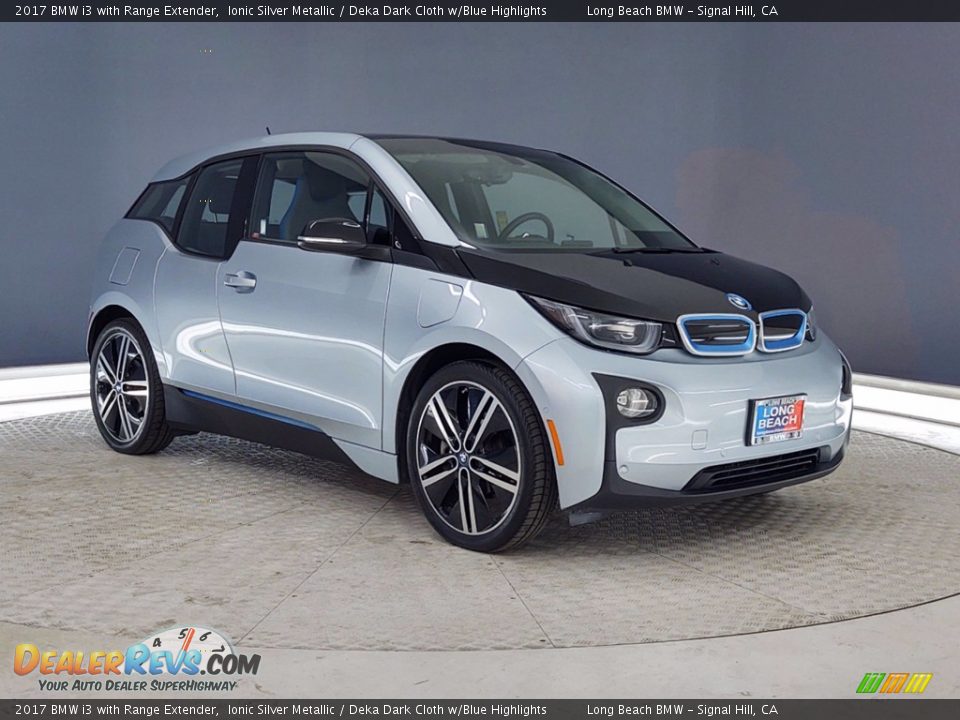 2017 BMW i3 with Range Extender Ionic Silver Metallic / Deka Dark Cloth w/Blue Highlights Photo #1