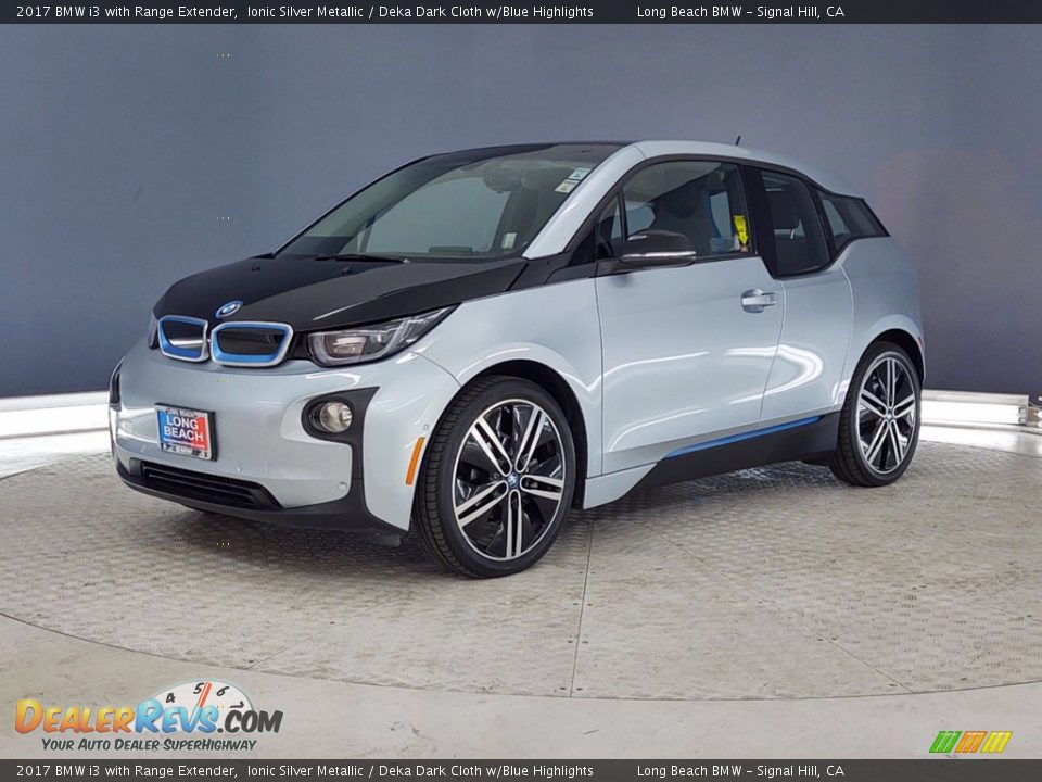 2017 BMW i3 with Range Extender Ionic Silver Metallic / Deka Dark Cloth w/Blue Highlights Photo #3