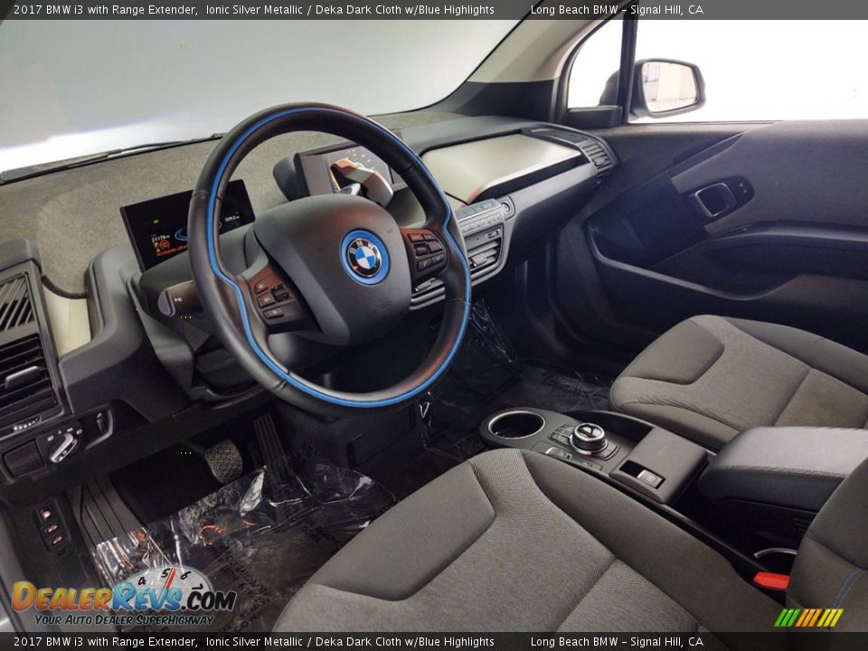 2017 BMW i3 with Range Extender Ionic Silver Metallic / Deka Dark Cloth w/Blue Highlights Photo #16