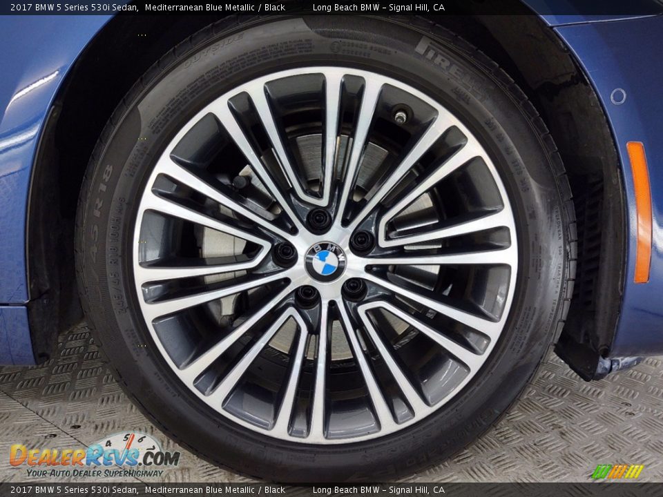 2017 BMW 5 Series 530i Sedan Mediterranean Blue Metallic / Black Photo #6