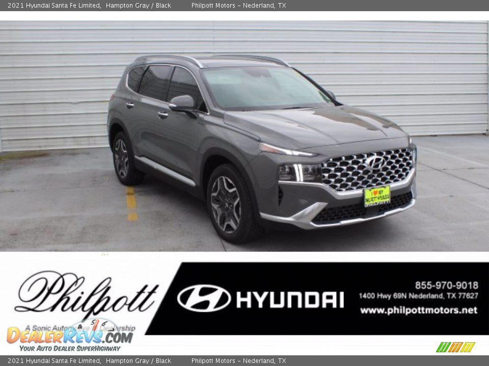 2021 Hyundai Santa Fe Limited Hampton Gray / Black Photo #1