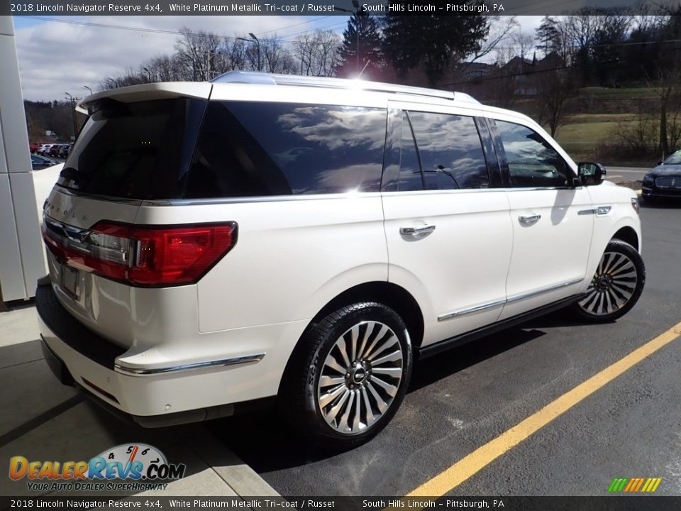 2018 Lincoln Navigator Reserve 4x4 White Platinum Metallic Tri-coat / Russet Photo #3