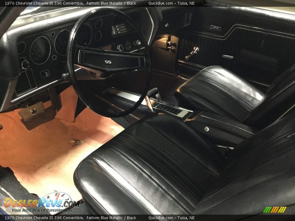 Black Interior - 1970 Chevrolet Chevelle SS 396 Convertible Photo #3
