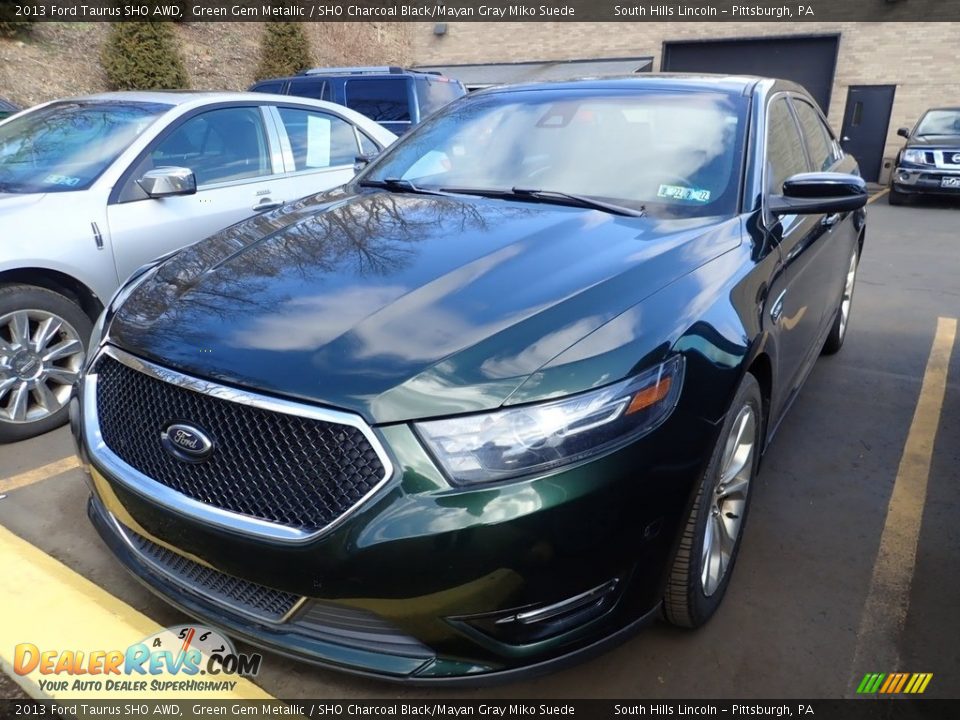 2013 Ford Taurus SHO AWD Green Gem Metallic / SHO Charcoal Black/Mayan Gray Miko Suede Photo #1