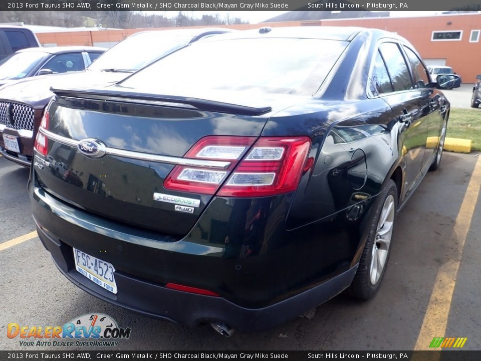 2013 Ford Taurus SHO AWD Green Gem Metallic / SHO Charcoal Black/Mayan Gray Miko Suede Photo #4