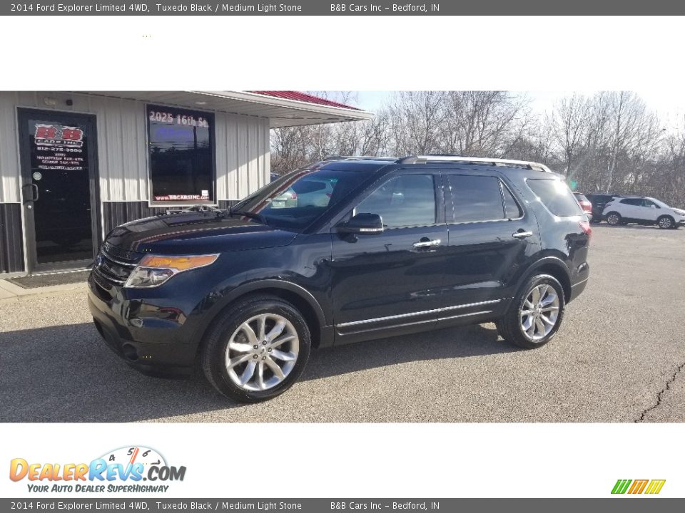 2014 Ford Explorer Limited 4WD Tuxedo Black / Medium Light Stone Photo #1