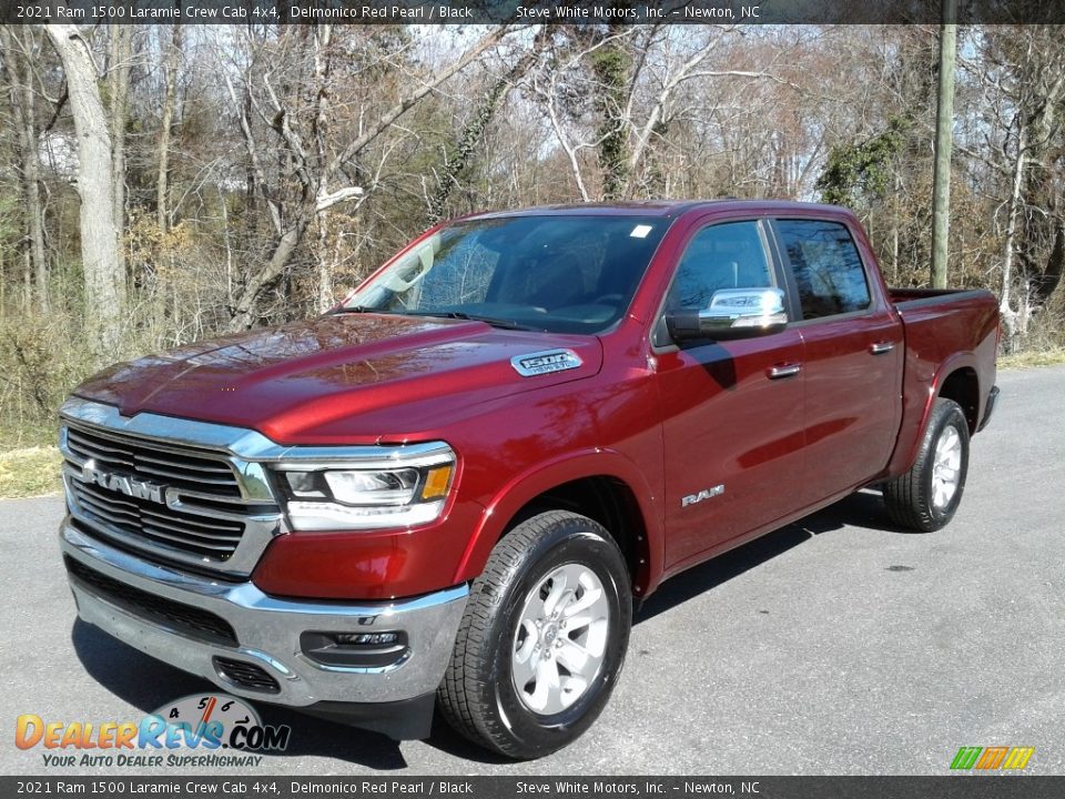 2021 Ram 1500 Laramie Crew Cab 4x4 Delmonico Red Pearl / Black Photo #2