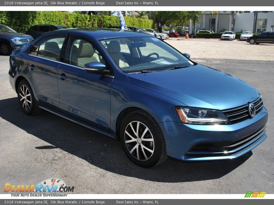 2018 Volkswagen Jetta SE Silk Blue Metallic / Cornsilk Beige Photo #2