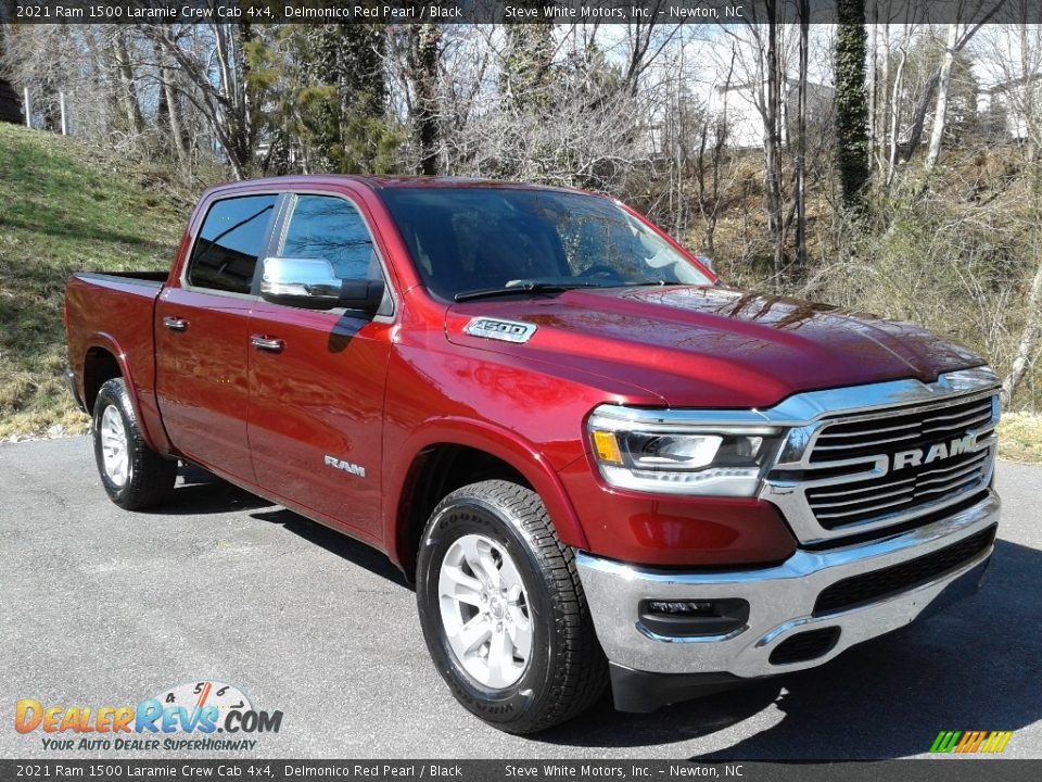 2021 Ram 1500 Laramie Crew Cab 4x4 Delmonico Red Pearl / Black Photo #4