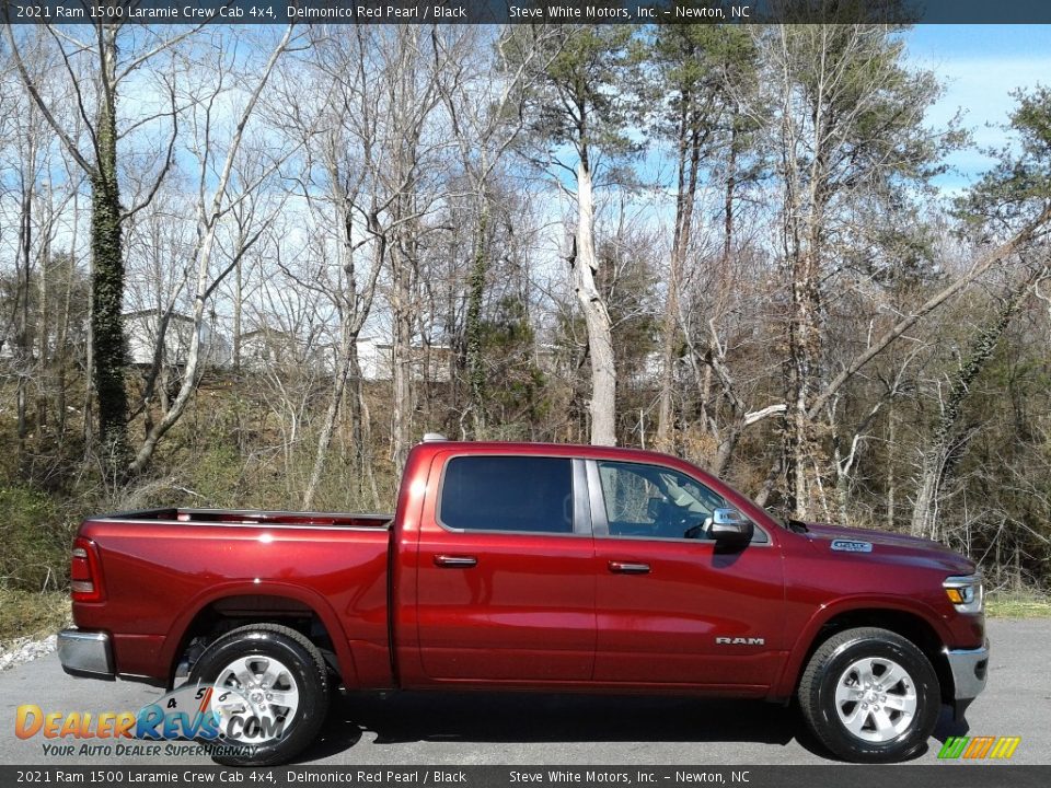 2021 Ram 1500 Laramie Crew Cab 4x4 Delmonico Red Pearl / Black Photo #5