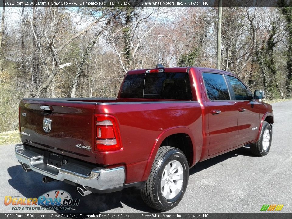 2021 Ram 1500 Laramie Crew Cab 4x4 Delmonico Red Pearl / Black Photo #6
