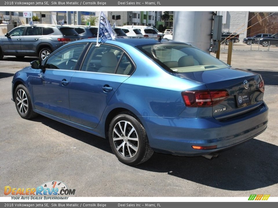 2018 Volkswagen Jetta SE Silk Blue Metallic / Cornsilk Beige Photo #6
