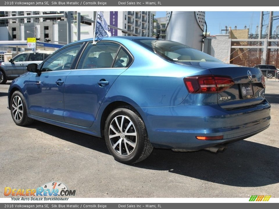 2018 Volkswagen Jetta SE Silk Blue Metallic / Cornsilk Beige Photo #7