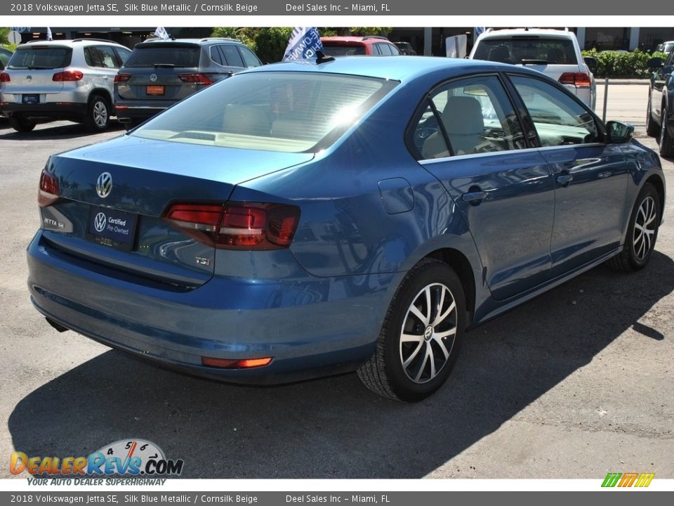 2018 Volkswagen Jetta SE Silk Blue Metallic / Cornsilk Beige Photo #9