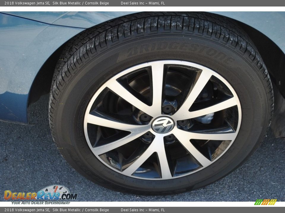 2018 Volkswagen Jetta SE Silk Blue Metallic / Cornsilk Beige Photo #10