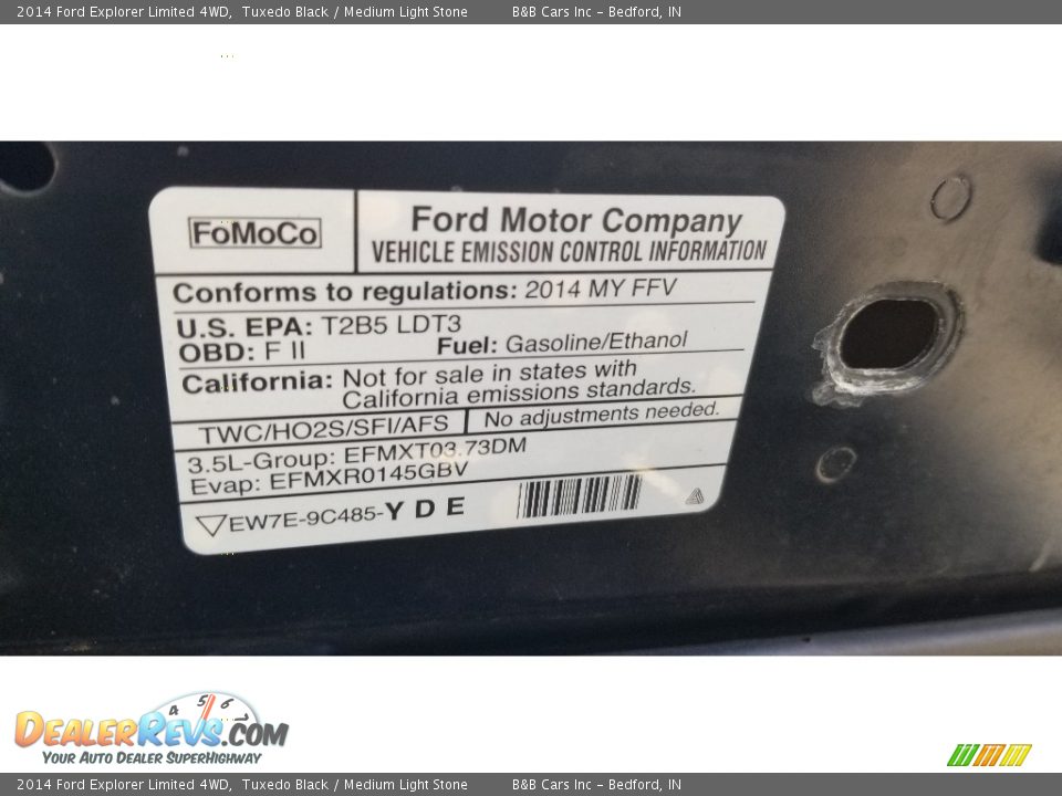 2014 Ford Explorer Limited 4WD Tuxedo Black / Medium Light Stone Photo #26