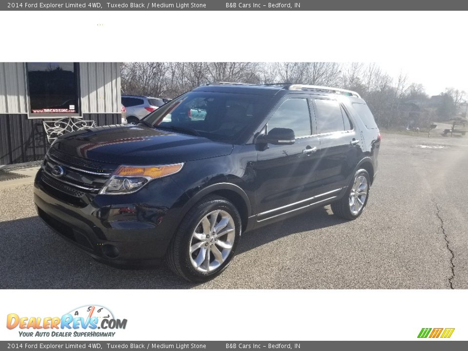 2014 Ford Explorer Limited 4WD Tuxedo Black / Medium Light Stone Photo #27