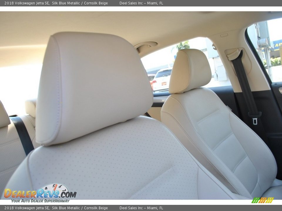 2018 Volkswagen Jetta SE Silk Blue Metallic / Cornsilk Beige Photo #19