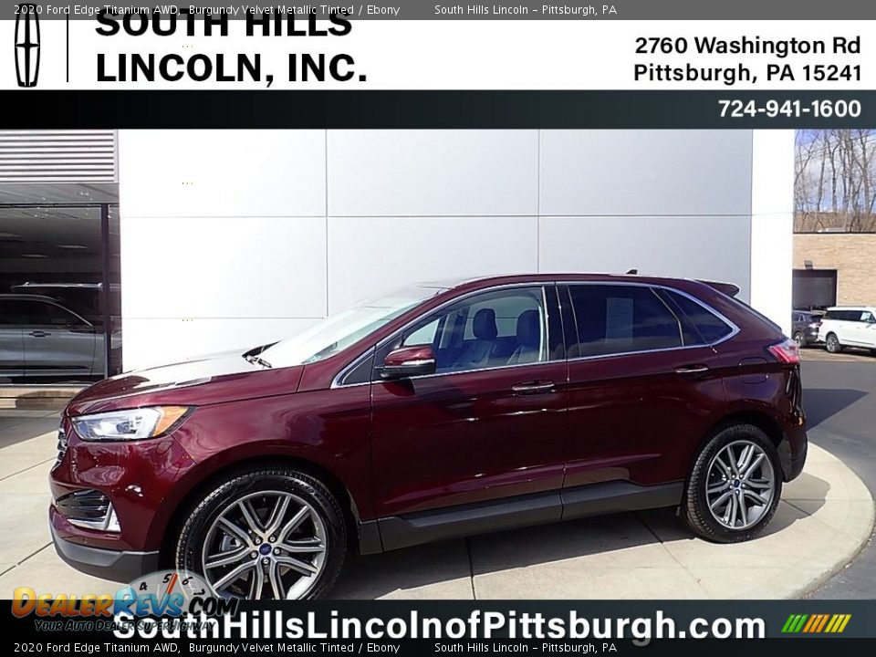 2020 Ford Edge Titanium AWD Burgundy Velvet Metallic Tinted / Ebony Photo #1