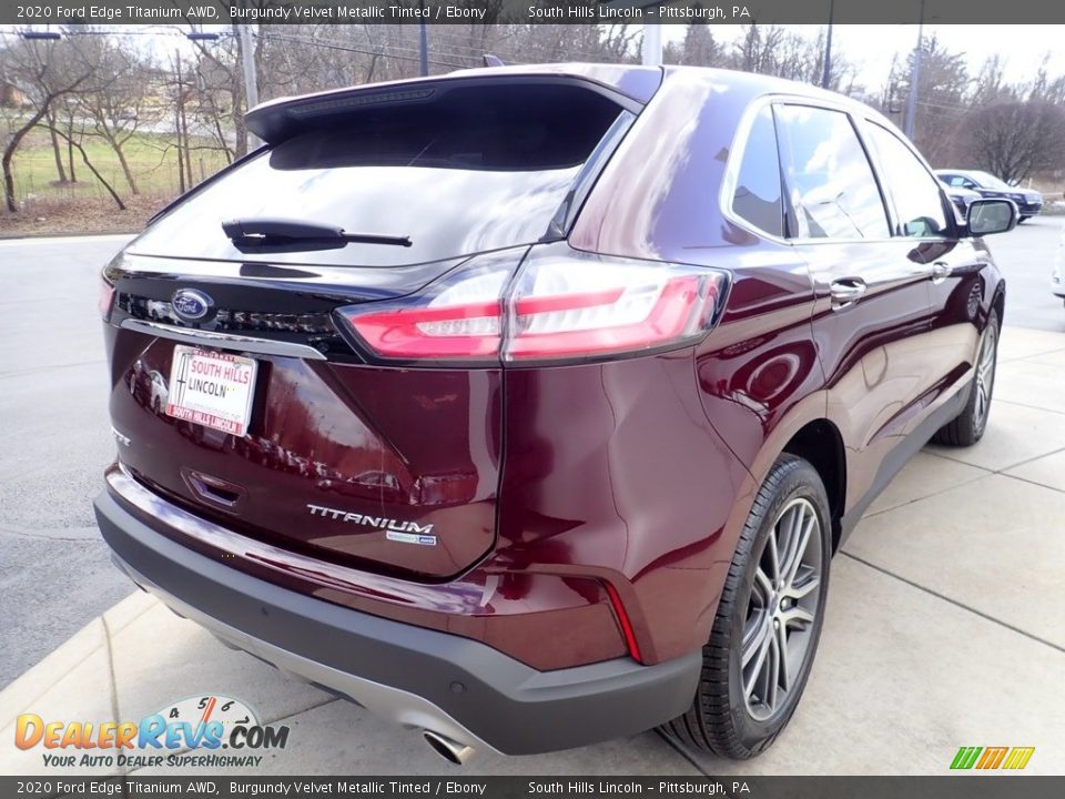 2020 Ford Edge Titanium AWD Burgundy Velvet Metallic Tinted / Ebony Photo #6