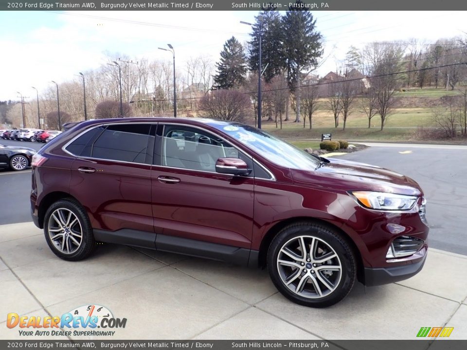 2020 Ford Edge Titanium AWD Burgundy Velvet Metallic Tinted / Ebony Photo #7