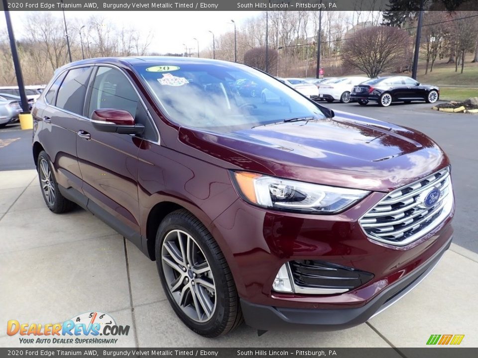 2020 Ford Edge Titanium AWD Burgundy Velvet Metallic Tinted / Ebony Photo #8