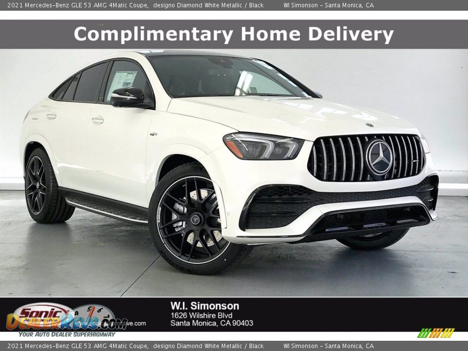 2021 Mercedes-Benz GLE 53 AMG 4Matic Coupe designo Diamond White Metallic / Black Photo #1