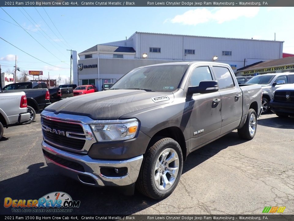 2021 Ram 1500 Big Horn Crew Cab 4x4 Granite Crystal Metallic / Black Photo #1