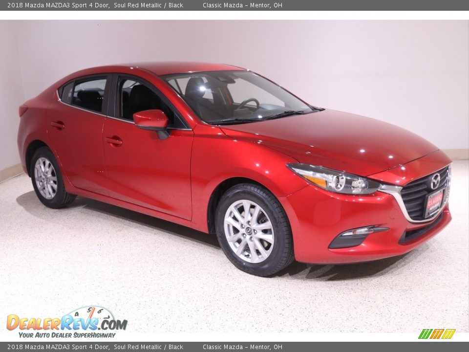 2018 Mazda MAZDA3 Sport 4 Door Soul Red Metallic / Black Photo #1