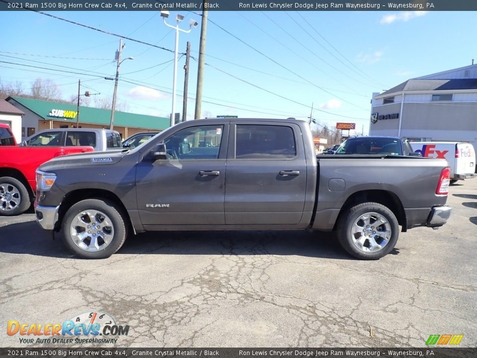 2021 Ram 1500 Big Horn Crew Cab 4x4 Granite Crystal Metallic / Black Photo #3