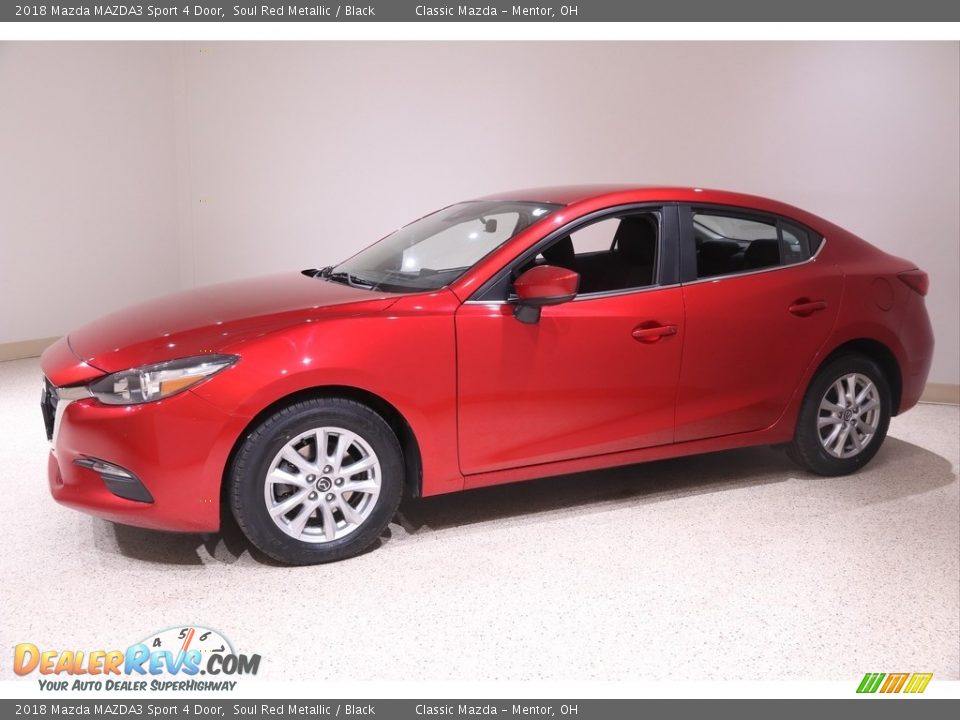 2018 Mazda MAZDA3 Sport 4 Door Soul Red Metallic / Black Photo #3